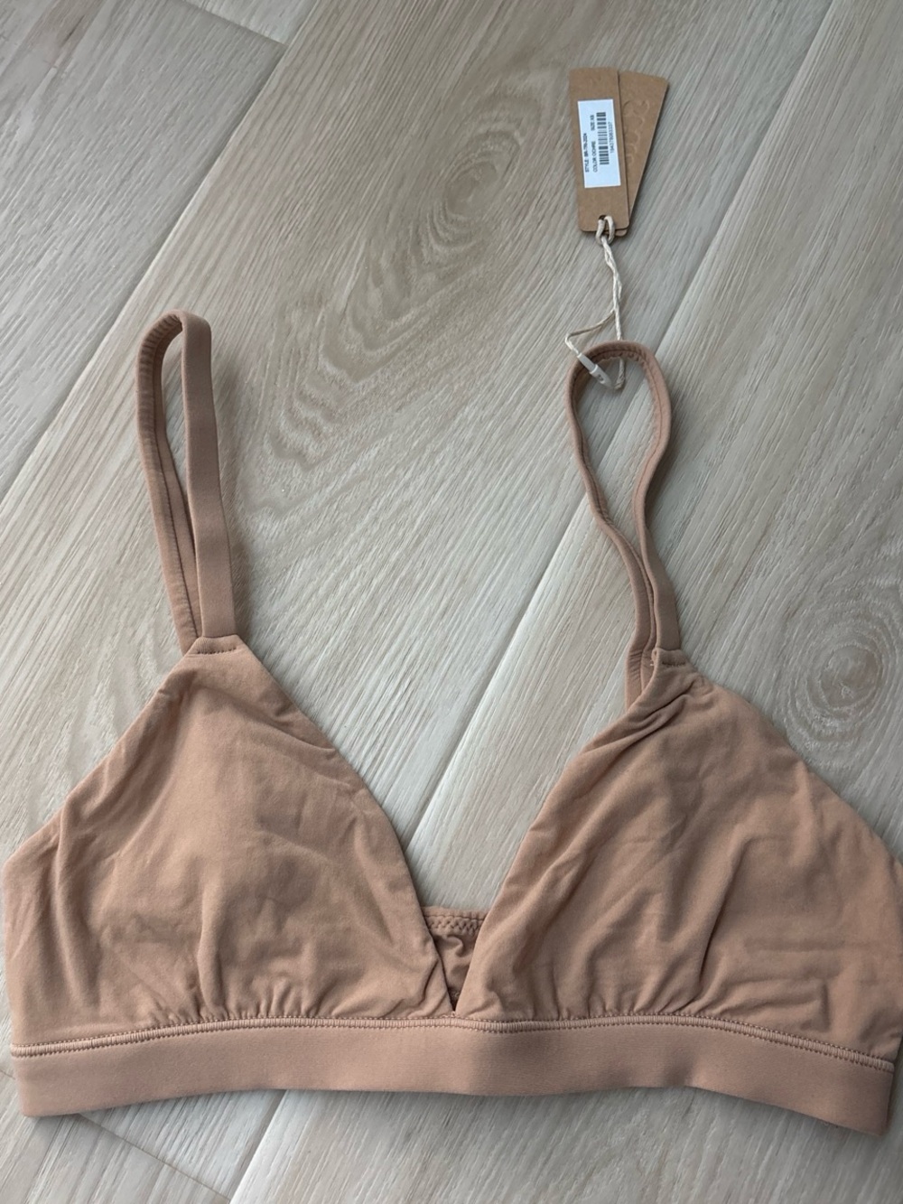 SKIMS Soft Triangle Bralette in Light Tan